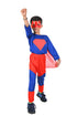 Supreme Man Superhero American Comic Character Kids Fancy Dress Costume - Standard